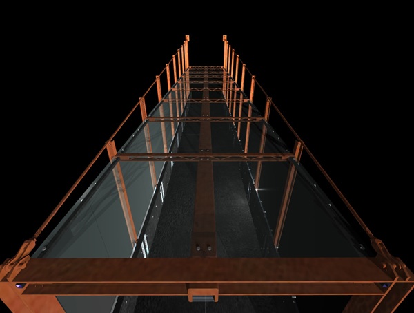 crossing the divide:entered in the annual SSEF competition, an attempt to bring together engineering and architecture in a unique combination by providing the very essential example of form existing for function